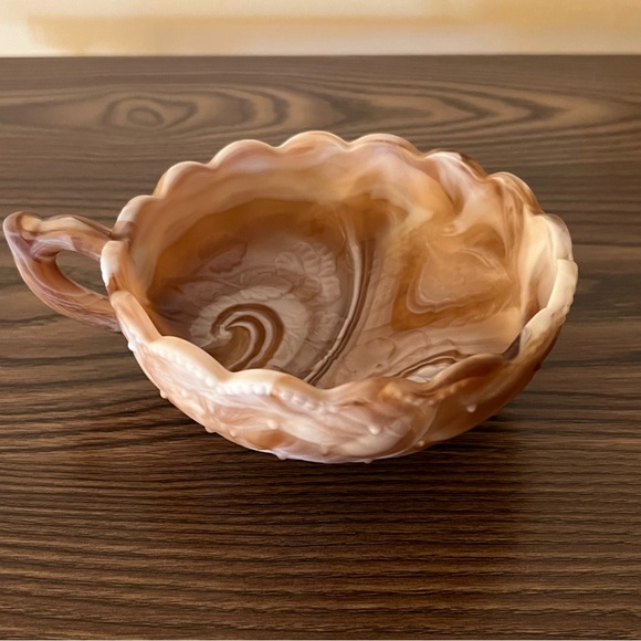 Caramel Swirl Slag Glass Bowl - Picture 14 of 14
